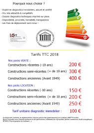 tarif diagnostic immobilier pour vente